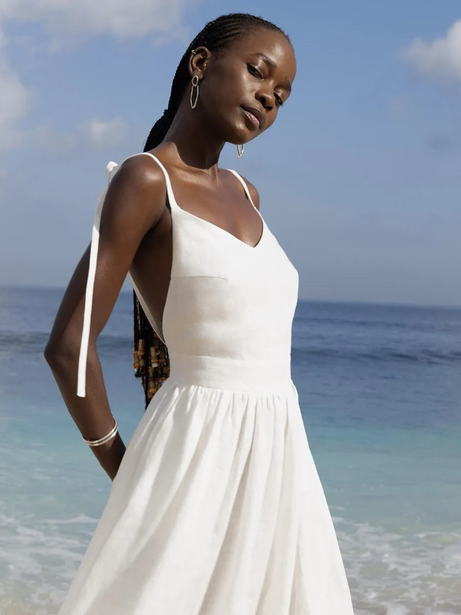 Crochet Cutie Stylish Linen Maxi Dress