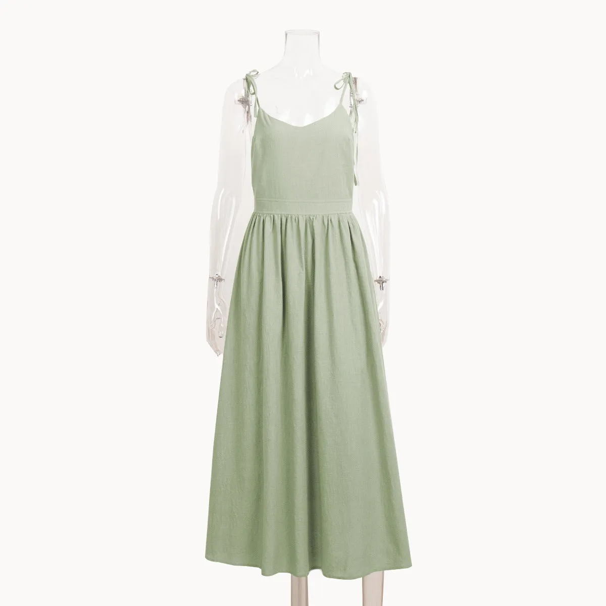 Crochet Cutie Stylish Linen Maxi Dress