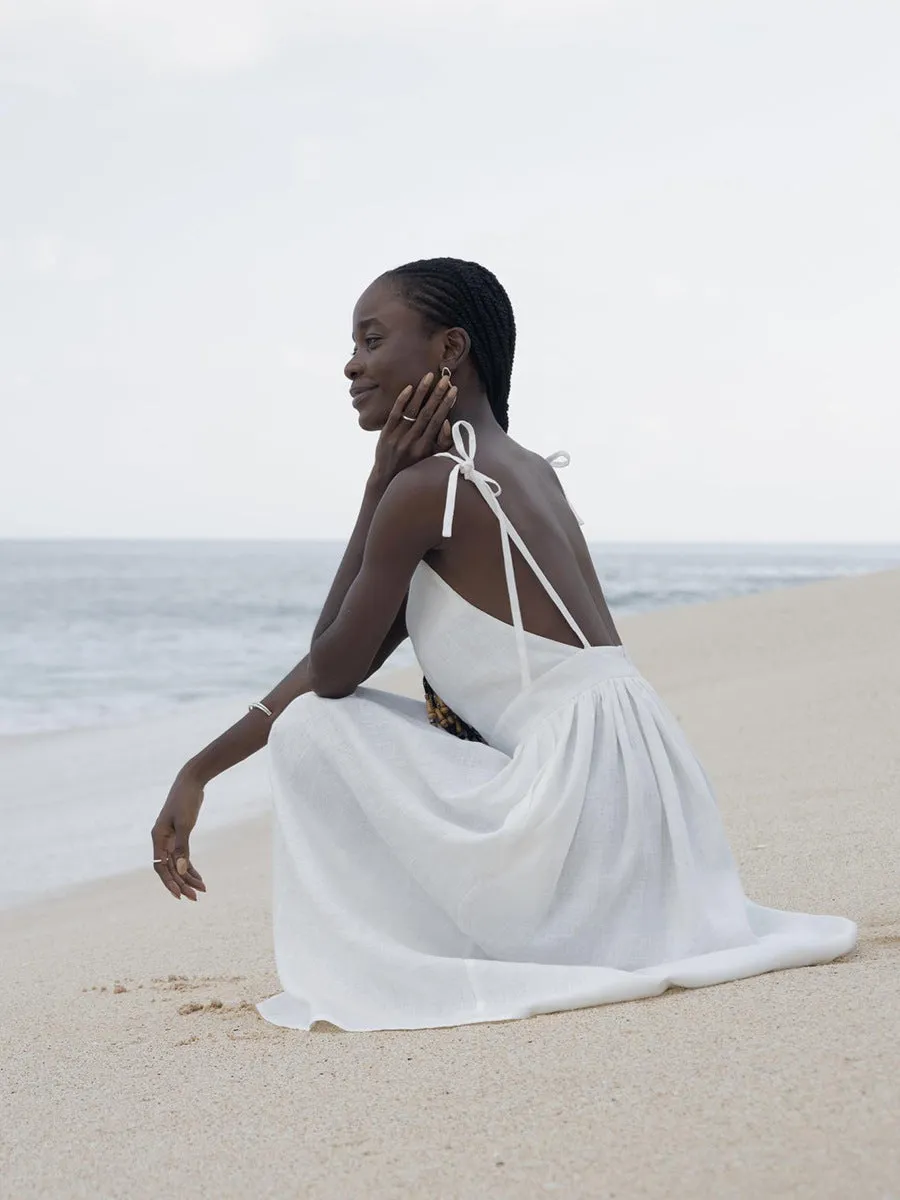 Crochet Cutie Stylish Linen Maxi Dress