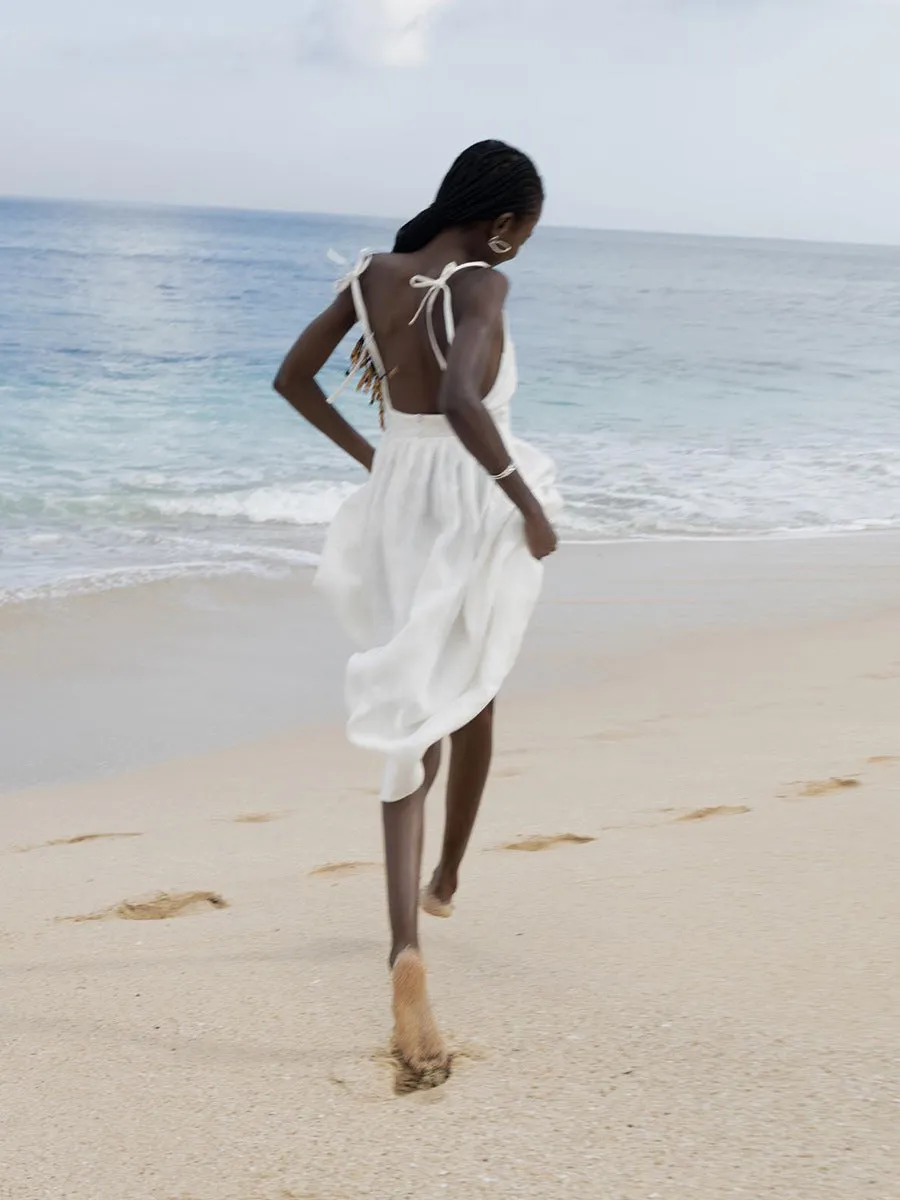Crochet Cutie Stylish Linen Maxi Dress