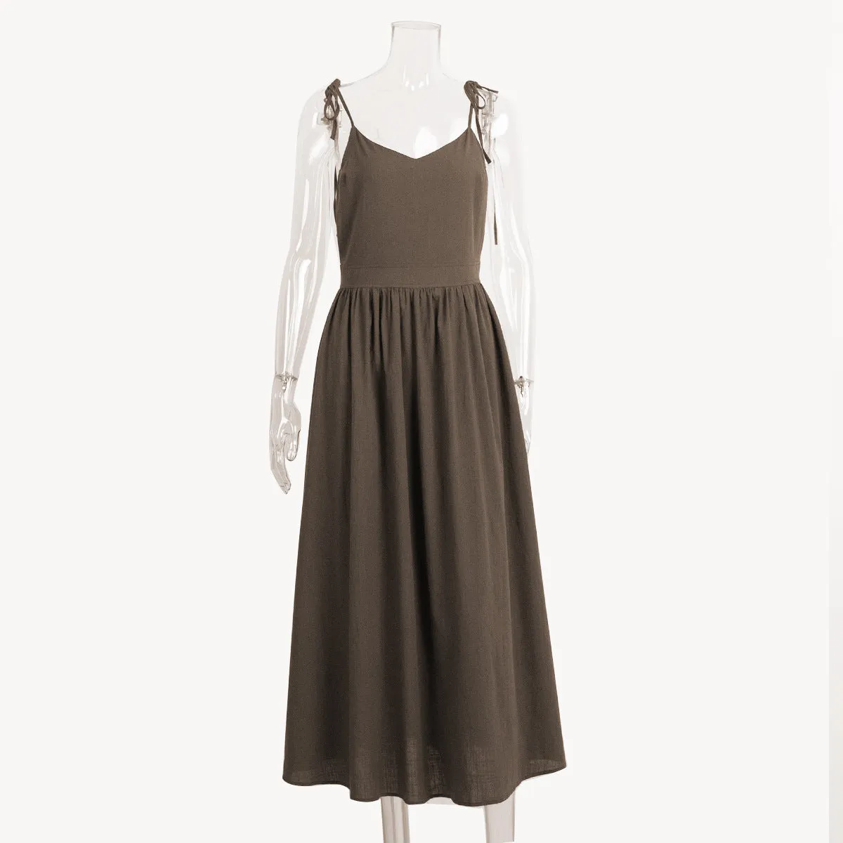 Crochet Cutie Stylish Linen Maxi Dress