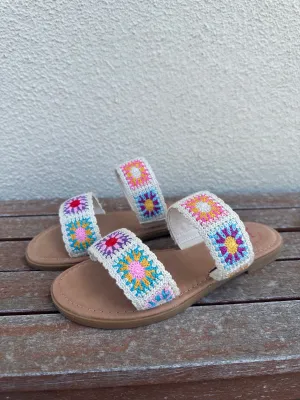 Crocheted Flat Sandals