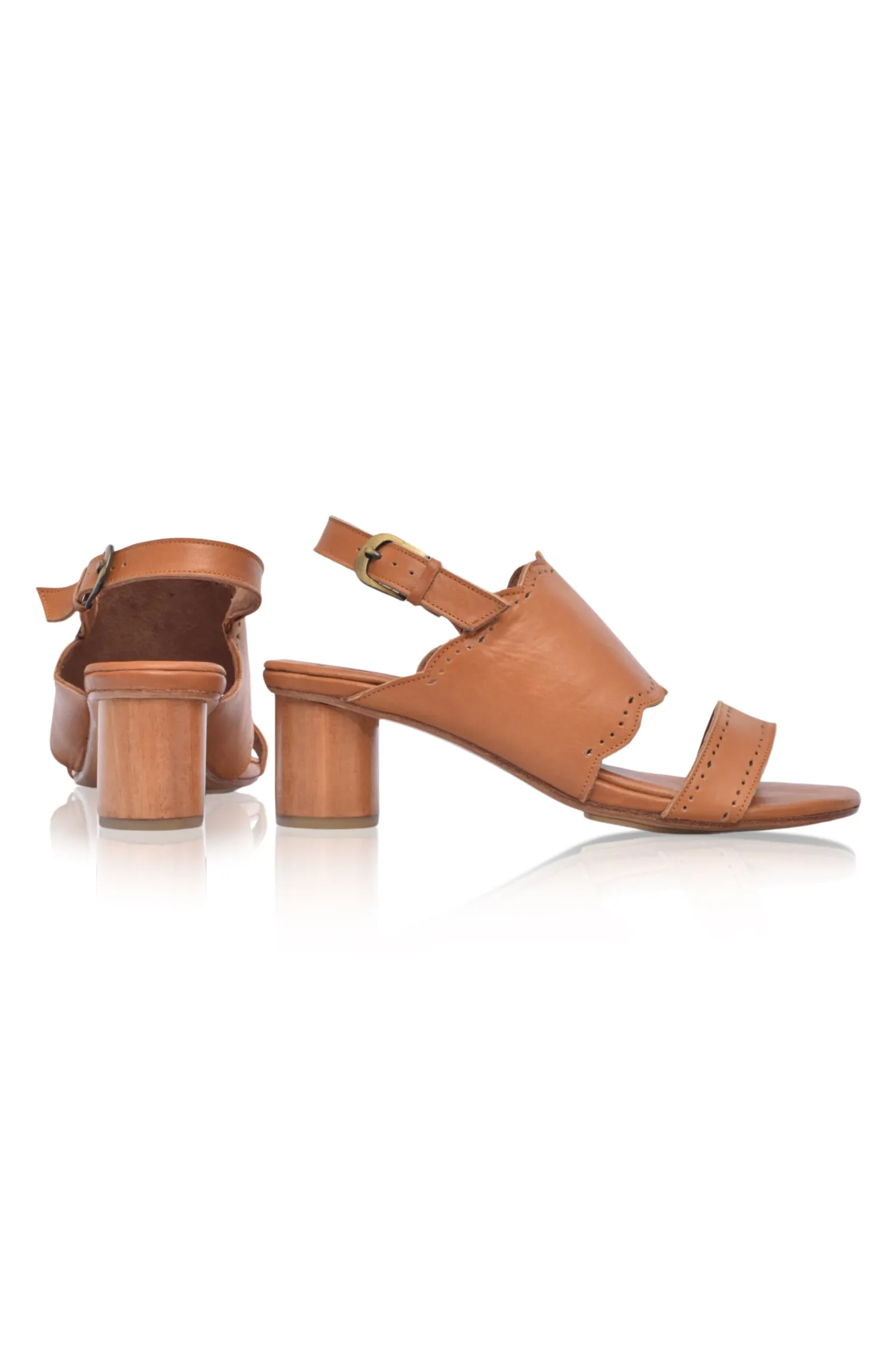 Crystal Glow Leather Heels (Sz. 6, 9, 10 & 13)