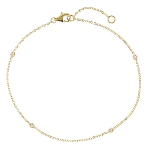 CZ Bezel Anklet