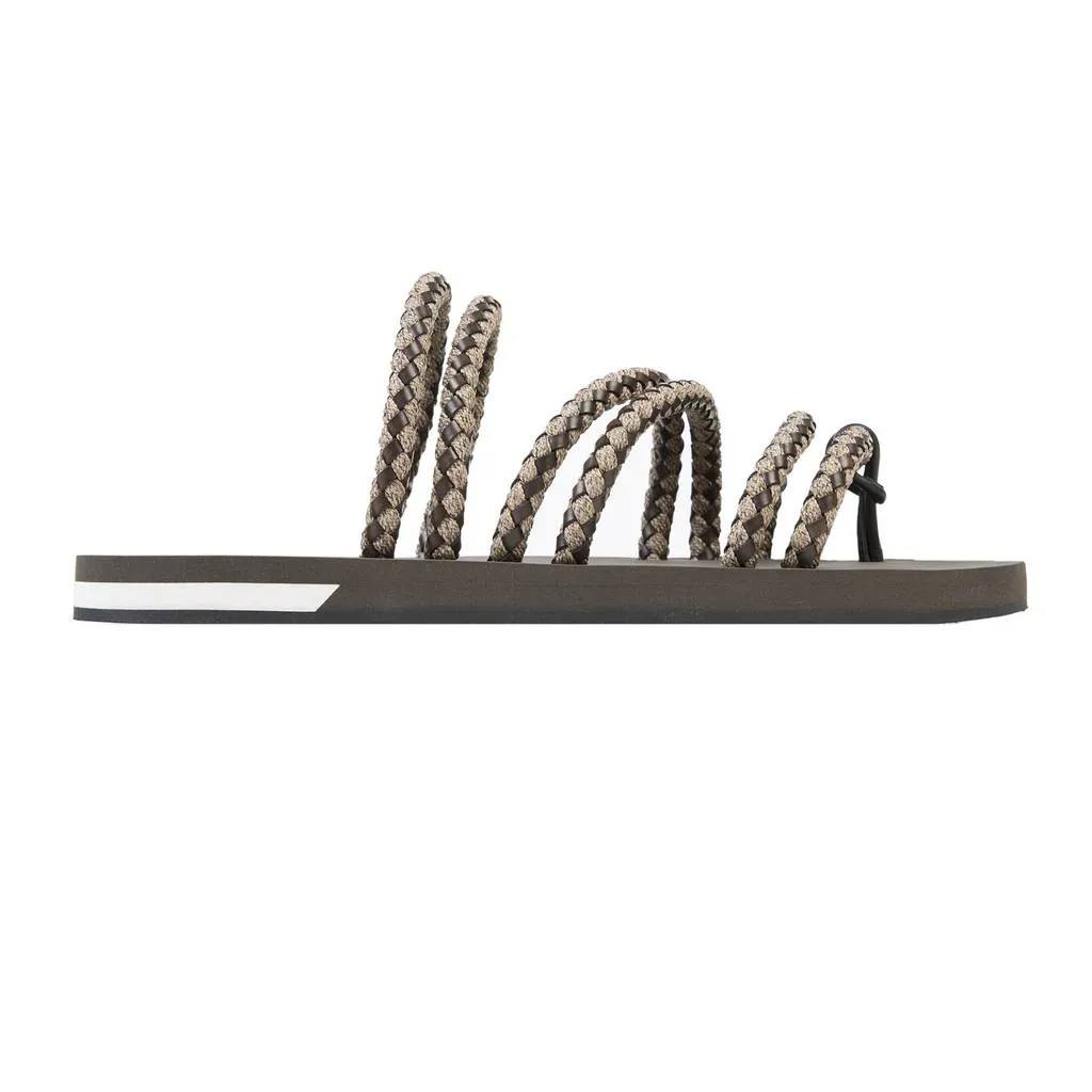 Danward Men's Corded Sandal with Bi-color Micro Sole