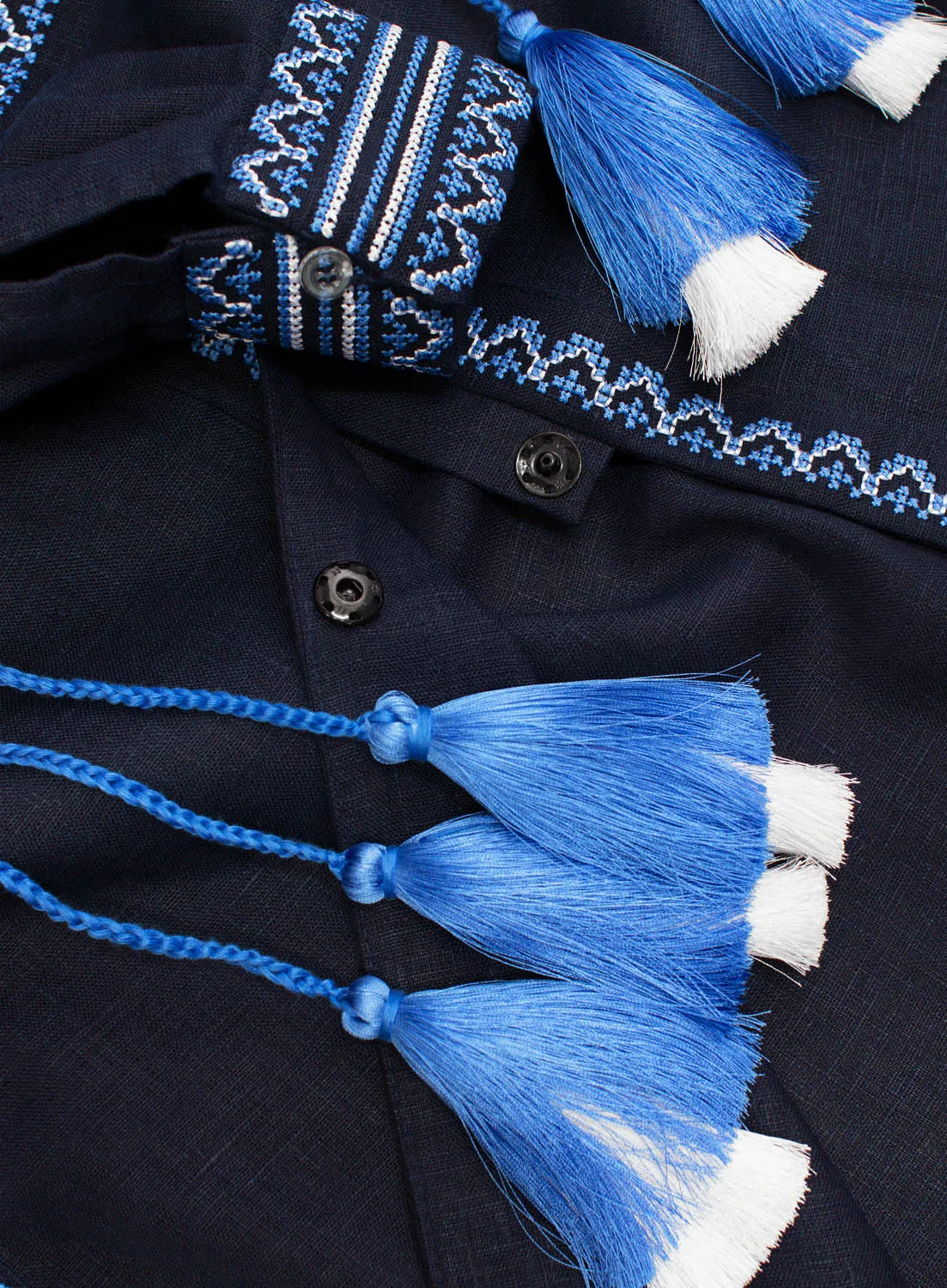 Dark blue Boho style Kaftan with wedges
