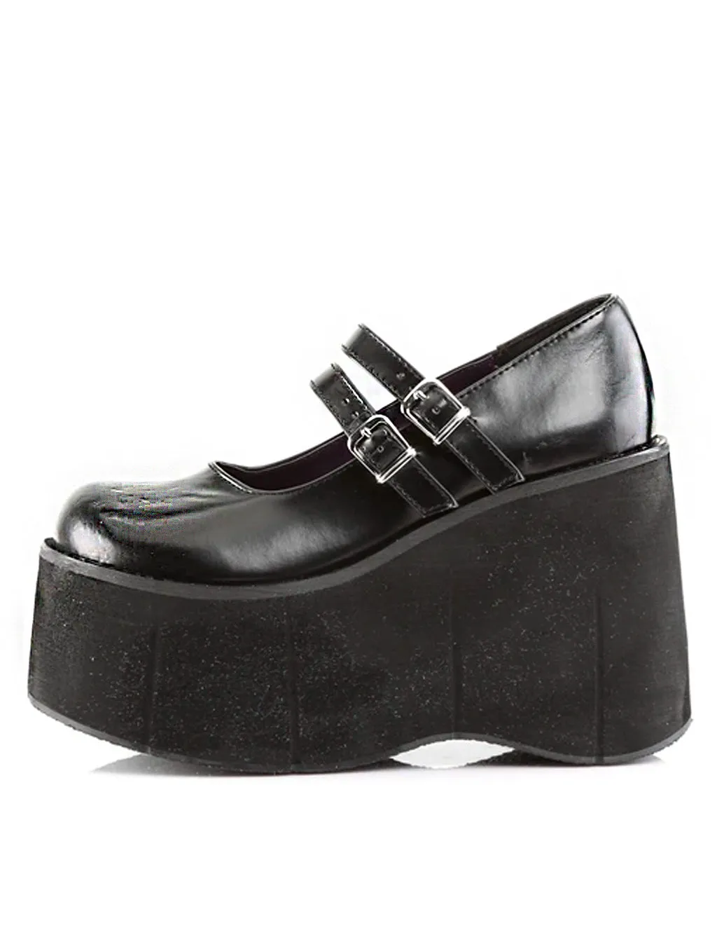 DEMONIA KERA 08 PLATFORM MARYJANES - BLACK VEGAN LEATHER
