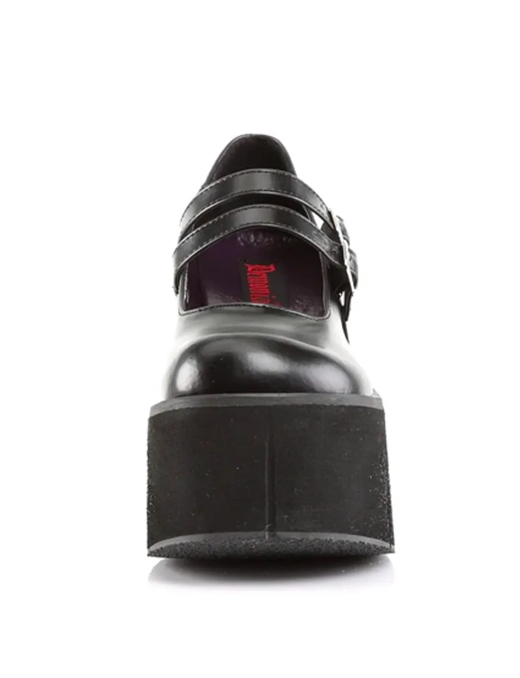DEMONIA KERA 08 PLATFORM MARYJANES - BLACK VEGAN LEATHER