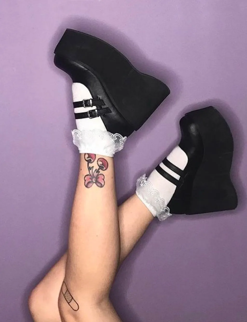 DEMONIA KERA 08 PLATFORM MARYJANES - BLACK VEGAN LEATHER