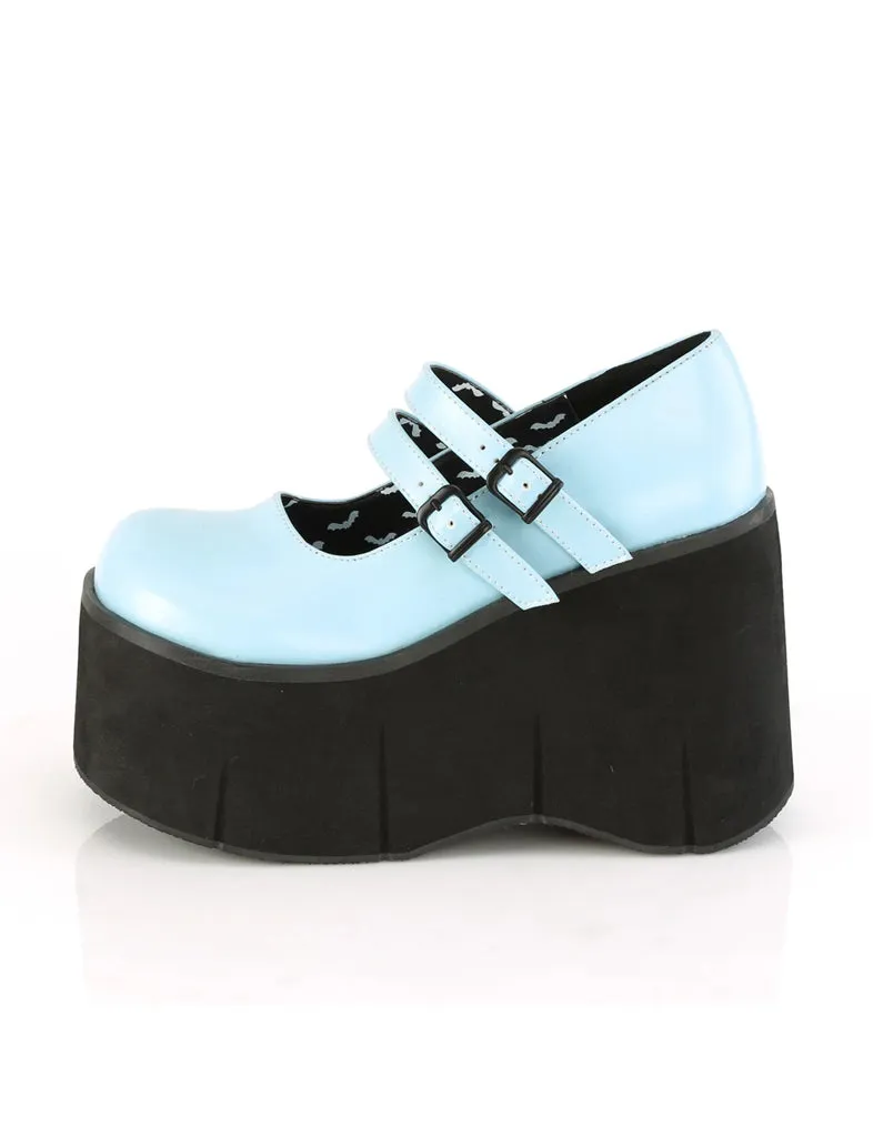 DEMONIA KERA-08 PLATFORM MARYJANES - BLUE VEGAN LEATHER ✰ PRE ORDER ✰