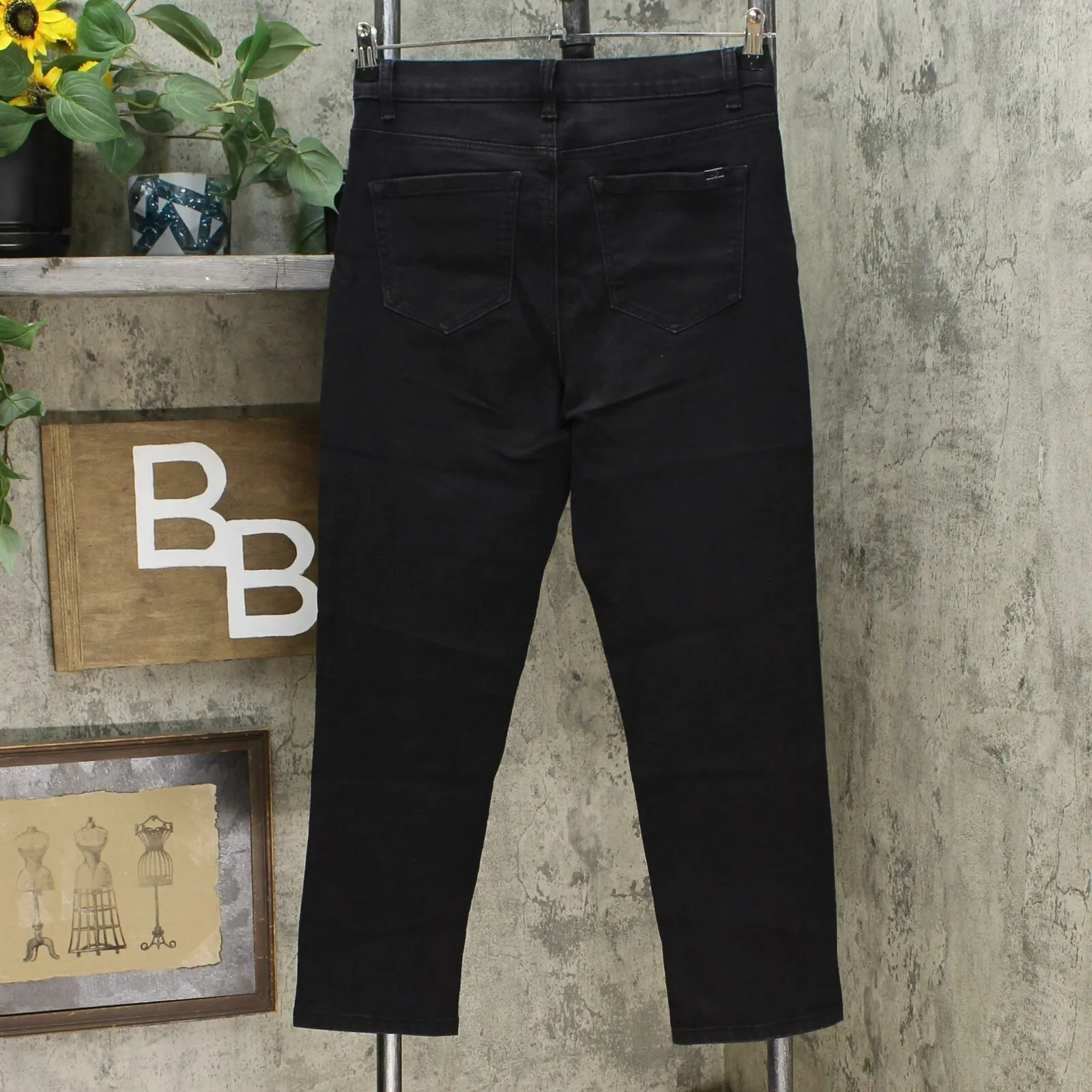 DG2 by Diane Gilman Virtual Stretch Cropped Skinny Jeans Black 6 Tall