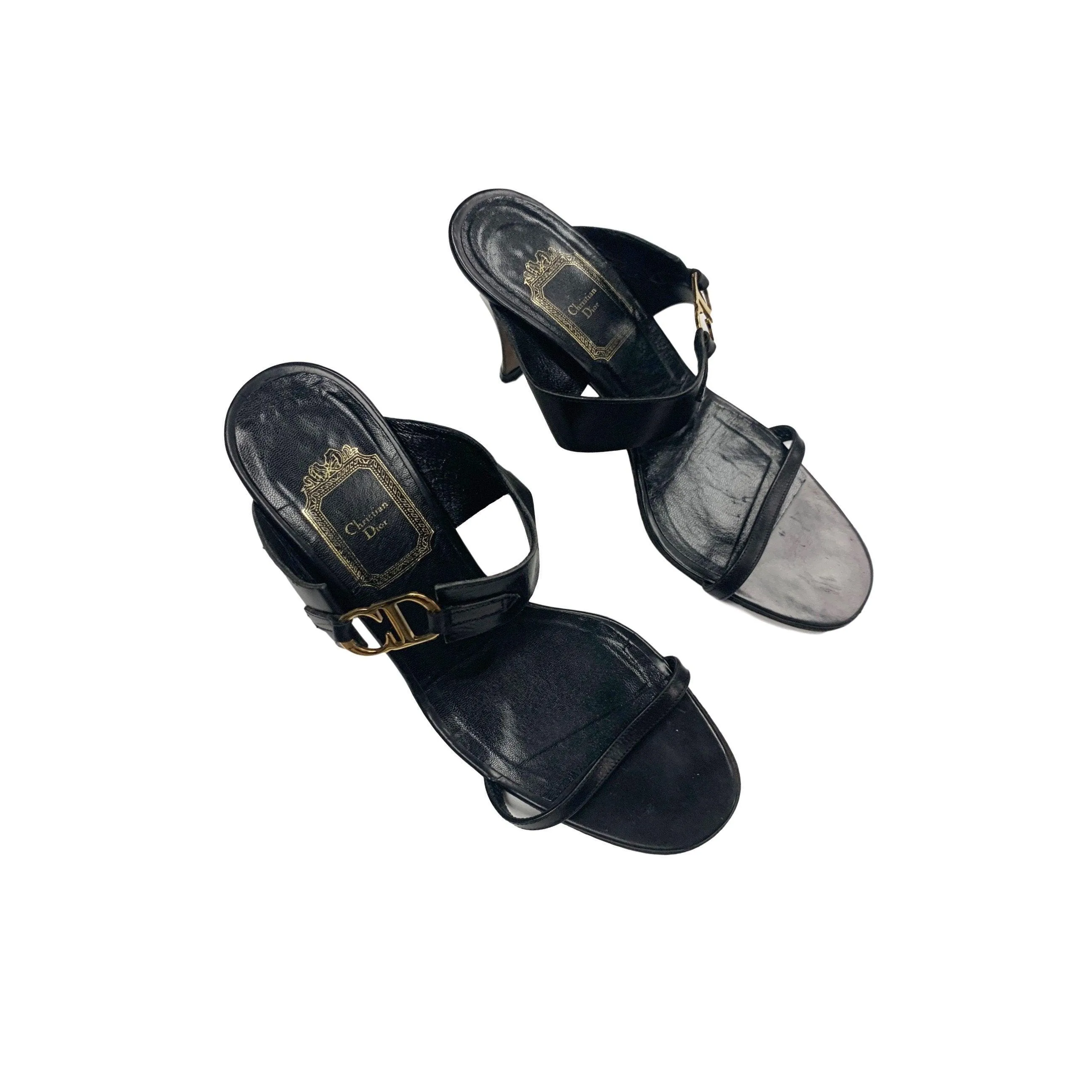 Dior Black CD Leather Heels
