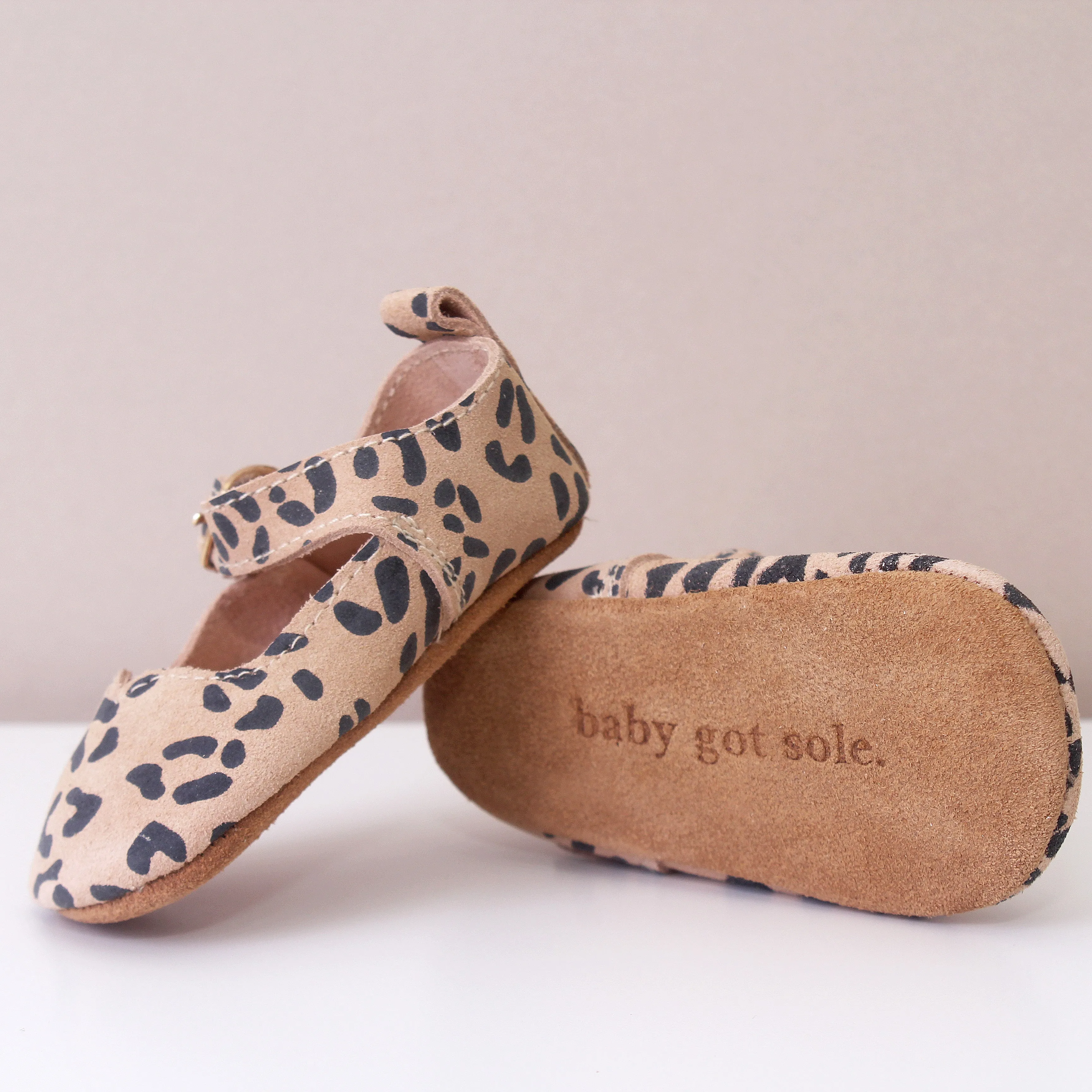 Dolly Leopard Print Mary Janes