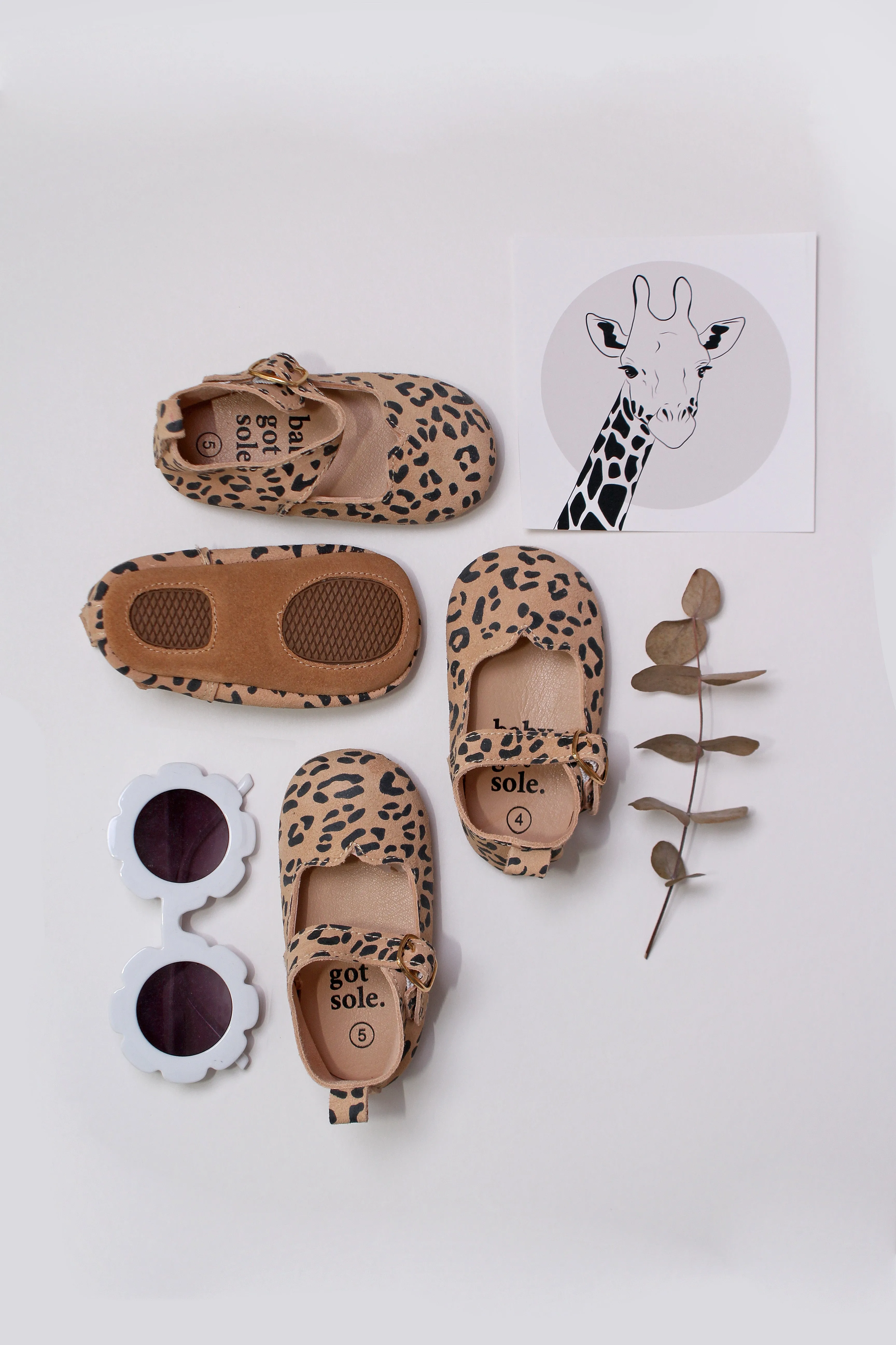 Dolly Leopard Print Mary Janes