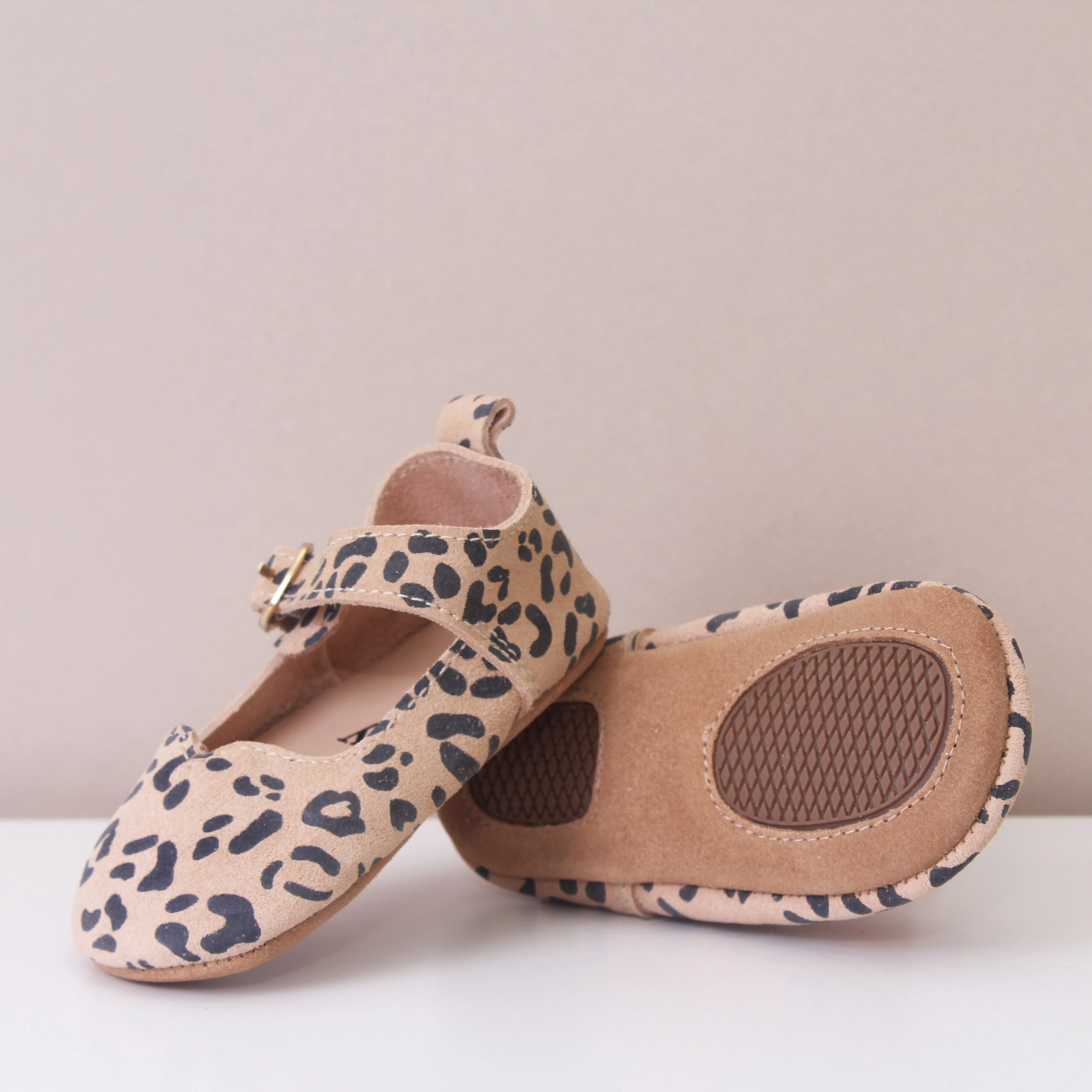 Dolly Leopard Print Mary Janes