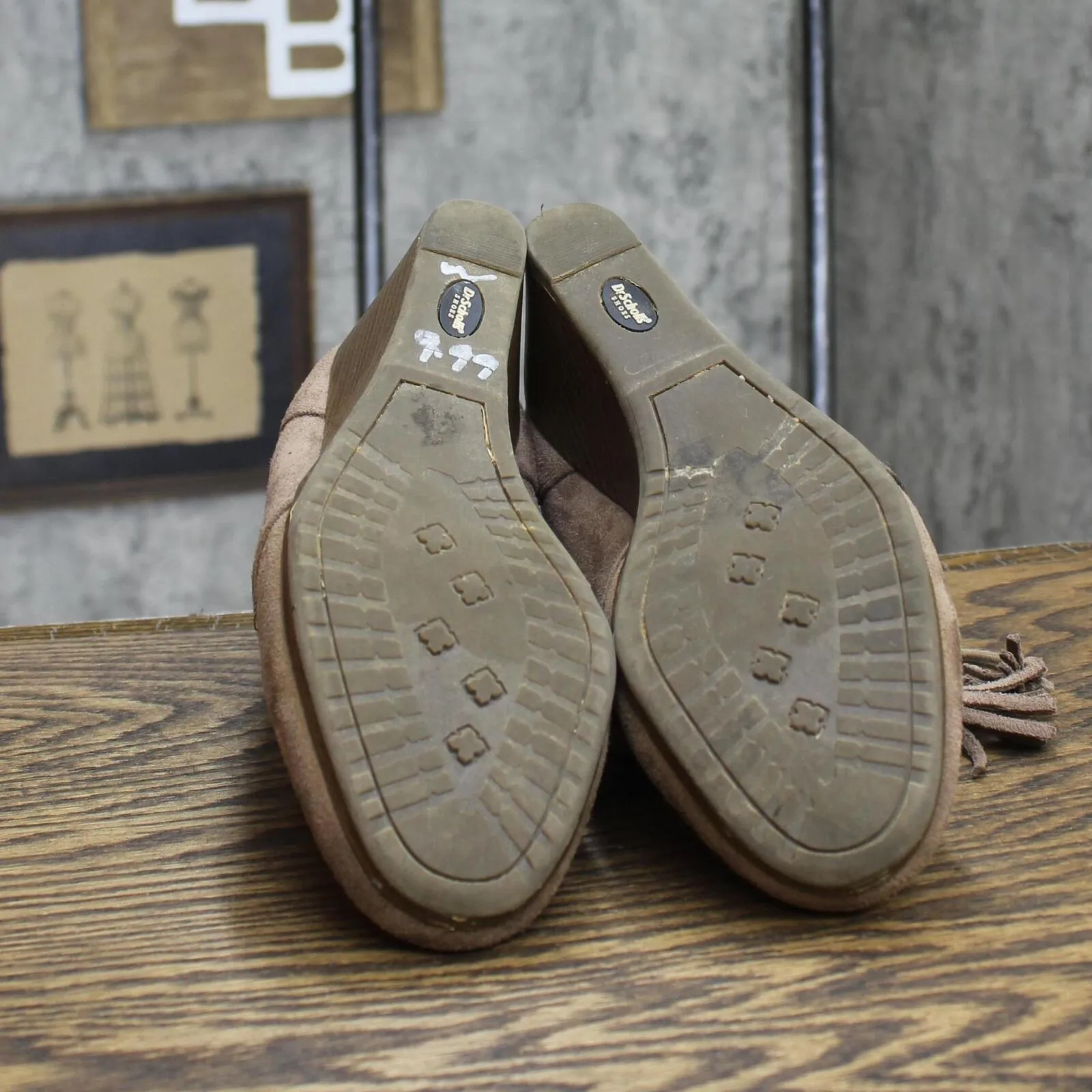 Dr. Scholls Womens Wedges Tassel Lace Up Shoes 166689fe55b720 Brown 7M