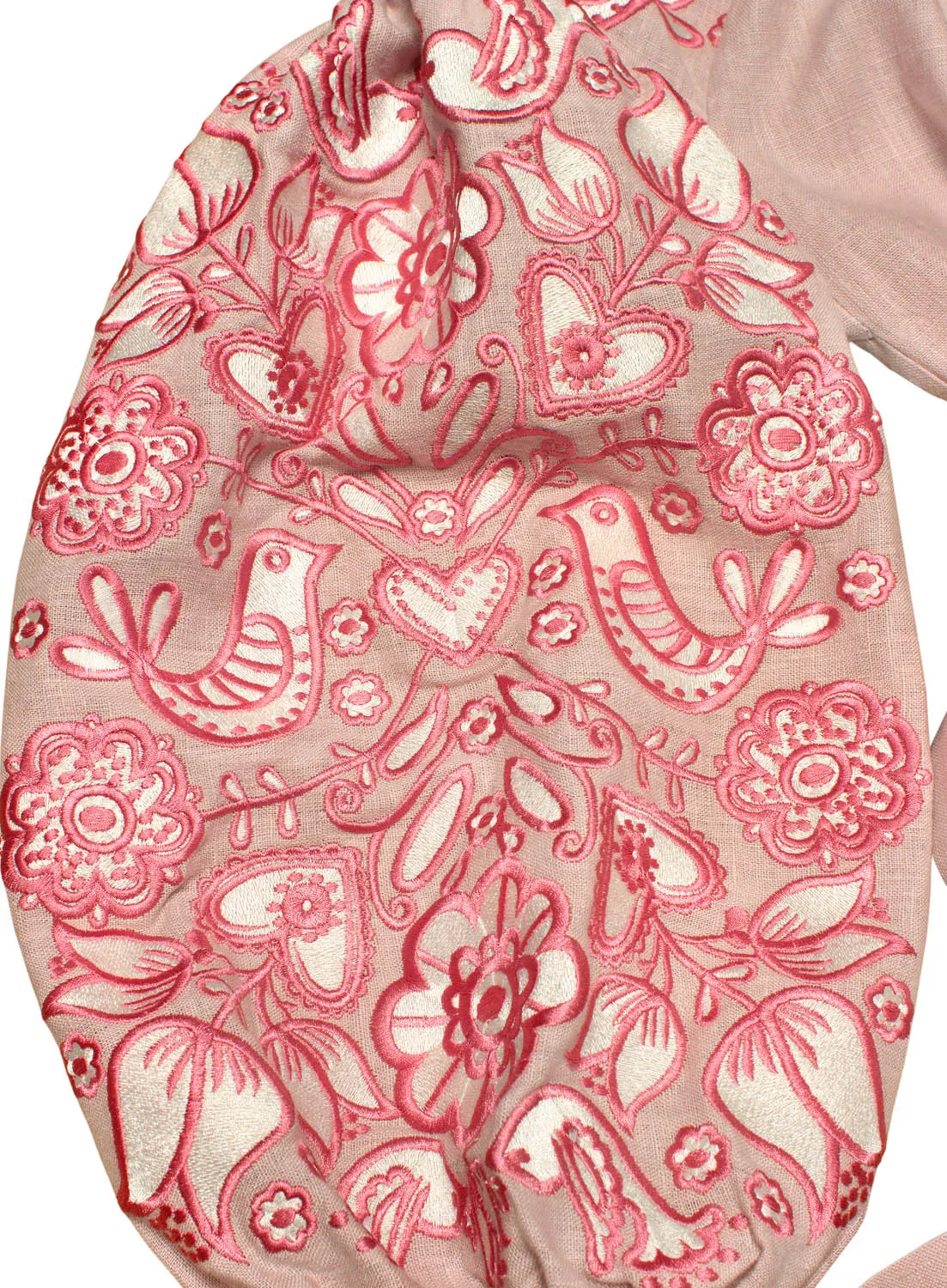 Dusty pink Kaftan with embroidery
