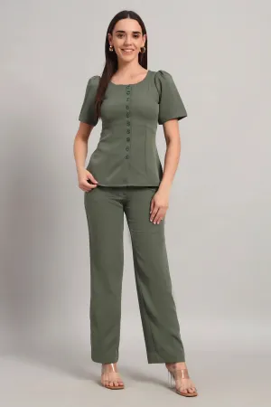 Ease Mode Co-ord, Olive Green