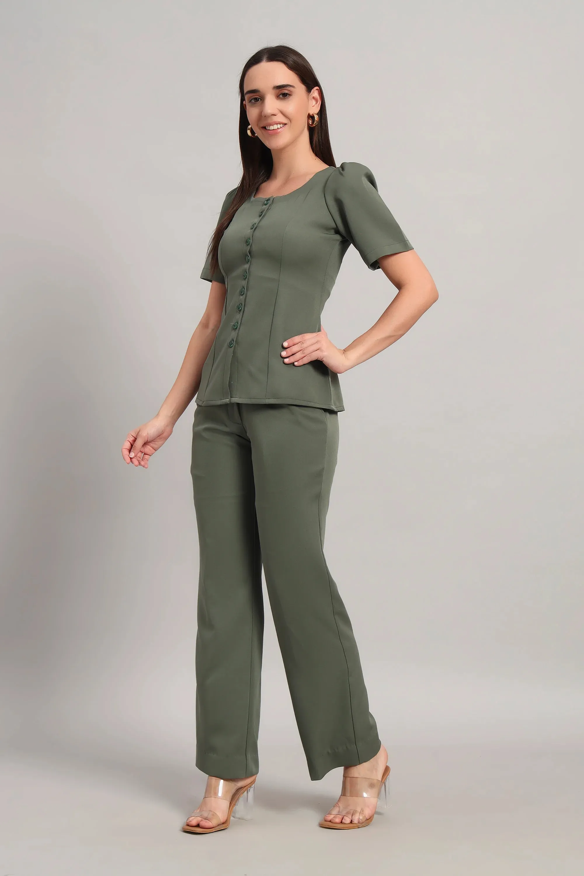 Ease Mode Co-ord, Olive Green