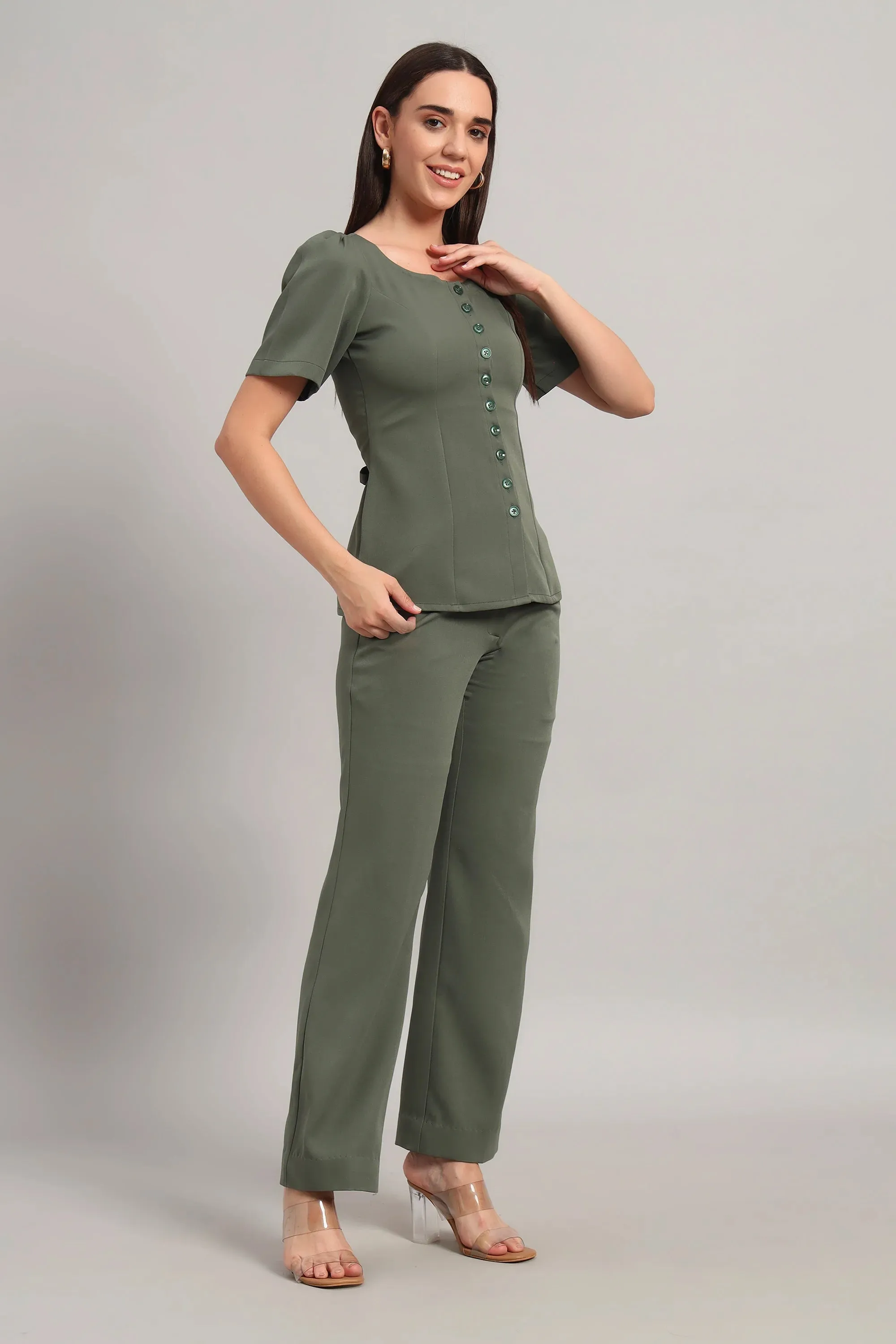 Ease Mode Co-ord, Olive Green