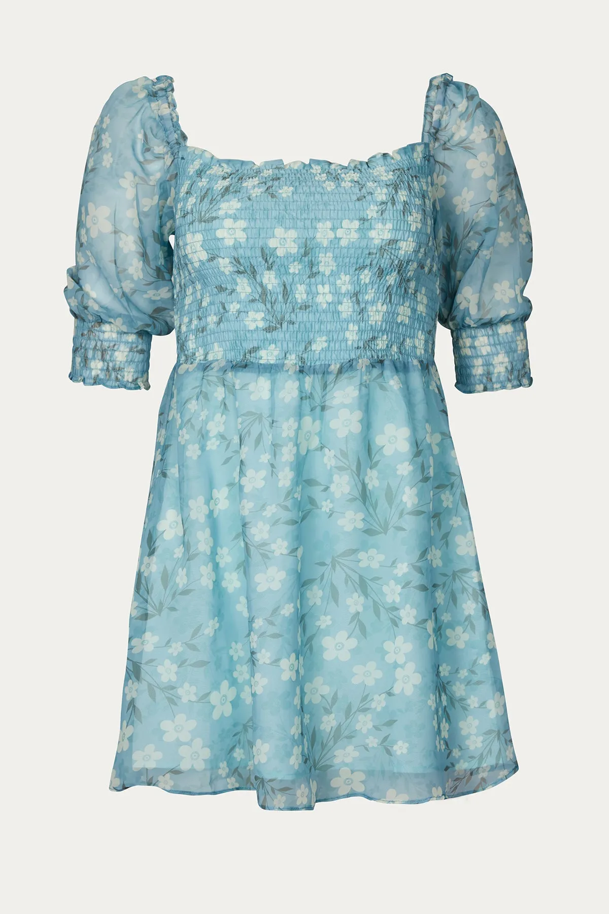 EDELWEISS FLORAL-PRINT MINI DRESS