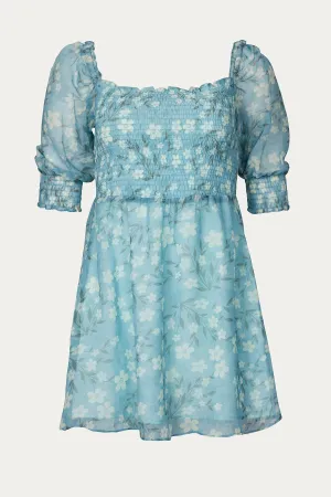 EDELWEISS FLORAL-PRINT MINI DRESS