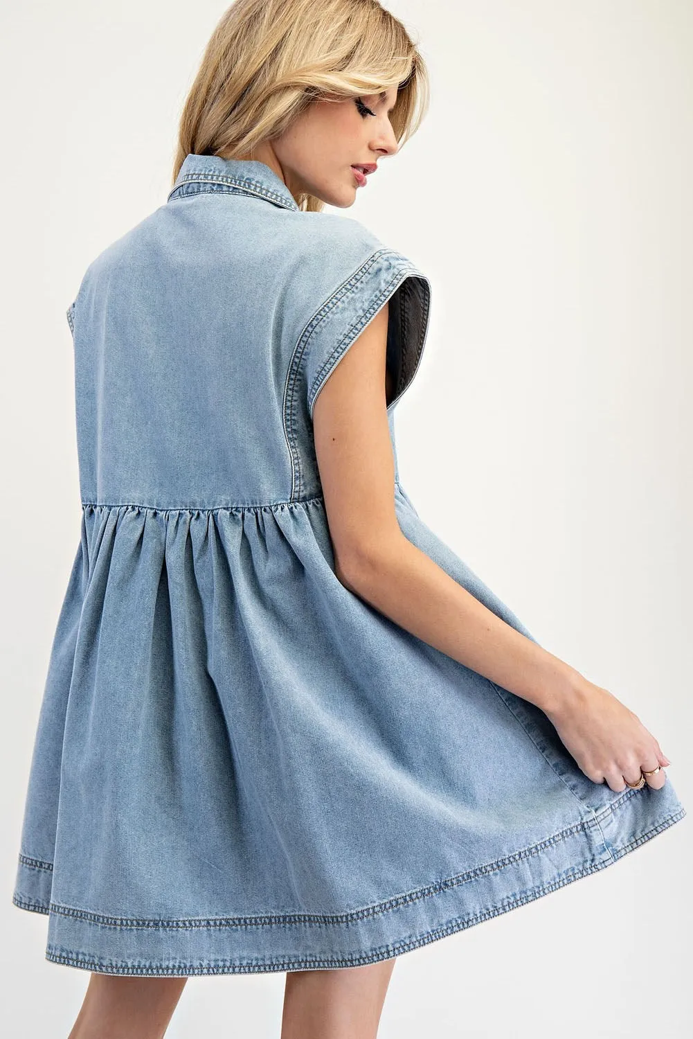 Effortless Denim Babydoll Dress