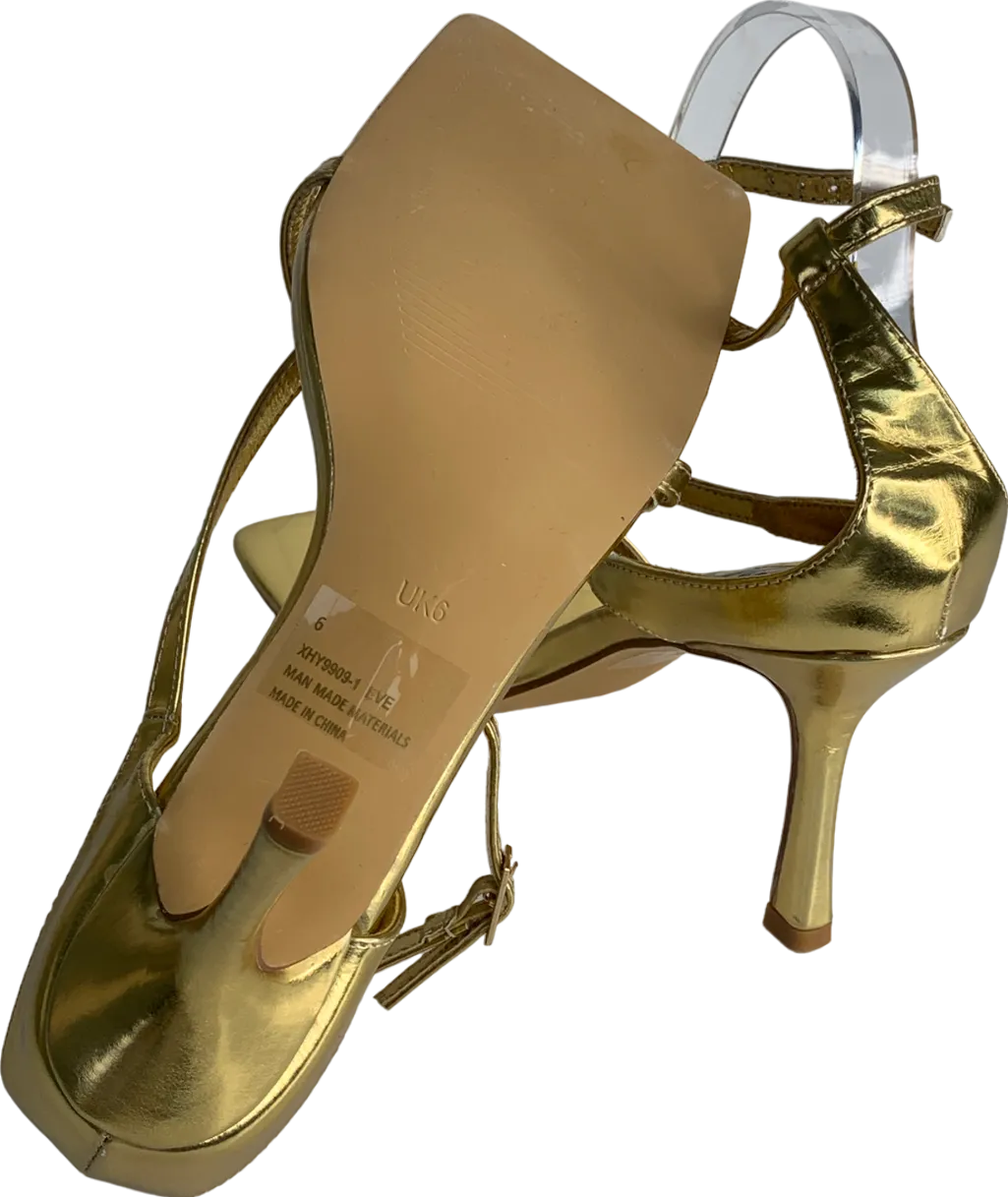 Ego Metallic Buckle Up Heel UK 6 EU 39 👠