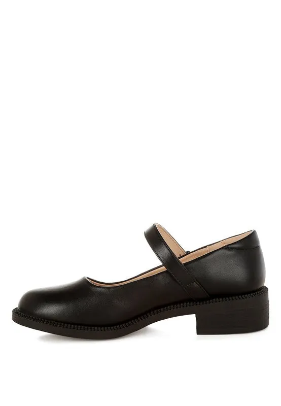 Ejeta Faux Leather Mary Jane Shoes