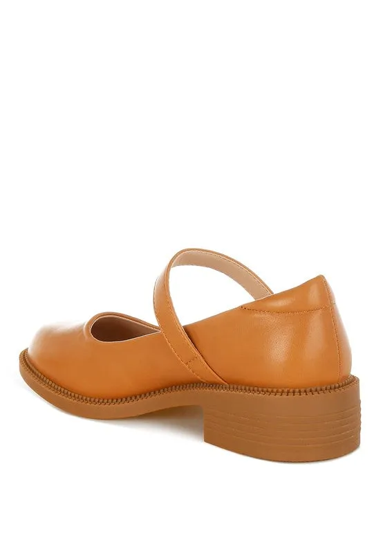Ejeta Faux Leather Mary Jane Shoes