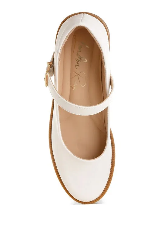 Ejeta Faux Leather Mary Jane Shoes