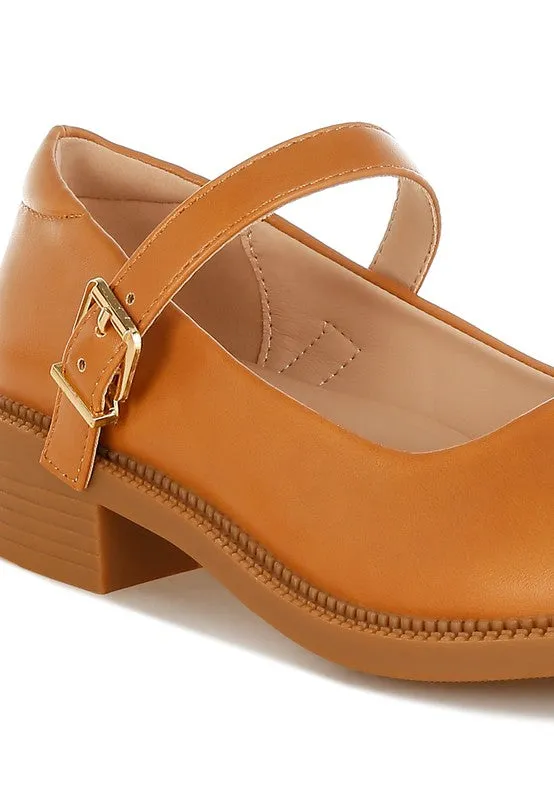 Ejeta Faux Leather Mary Jane Shoes