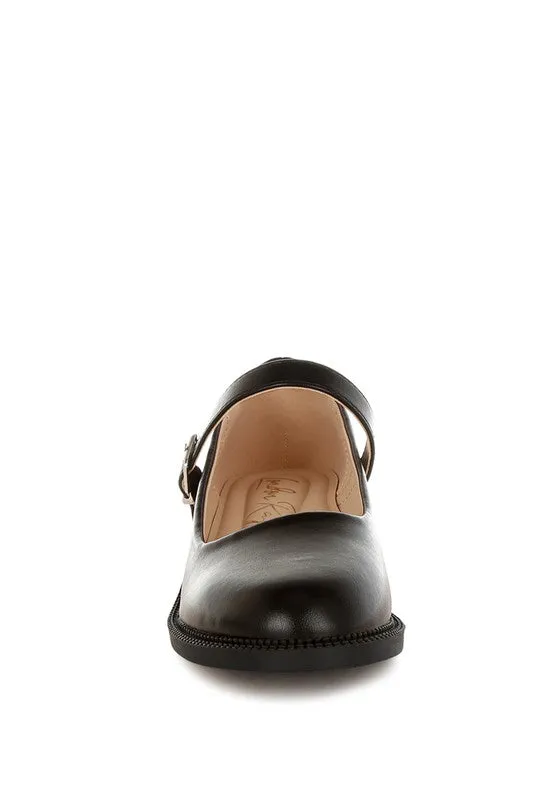 Ejeta Faux Leather Mary Jane Shoes
