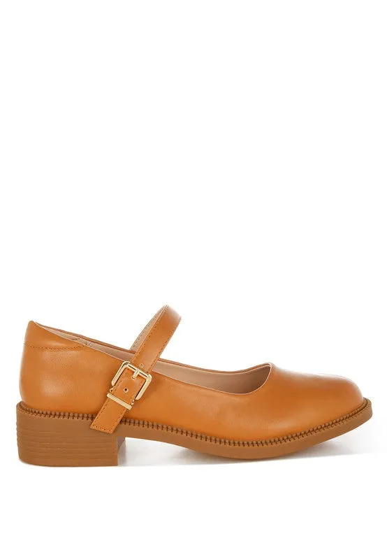 Ejeta Faux Leather Mary Jane Shoes