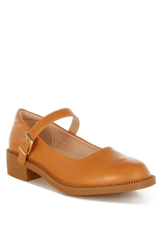 Ejeta Faux Leather Mary Jane Shoes