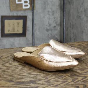 Esprit Womens Shiny Flat Mules 1674151d09d34a Gold Yellow 6M