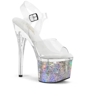 ESTEEM-708CK  Clear/Clear-Silver Holo Crackle