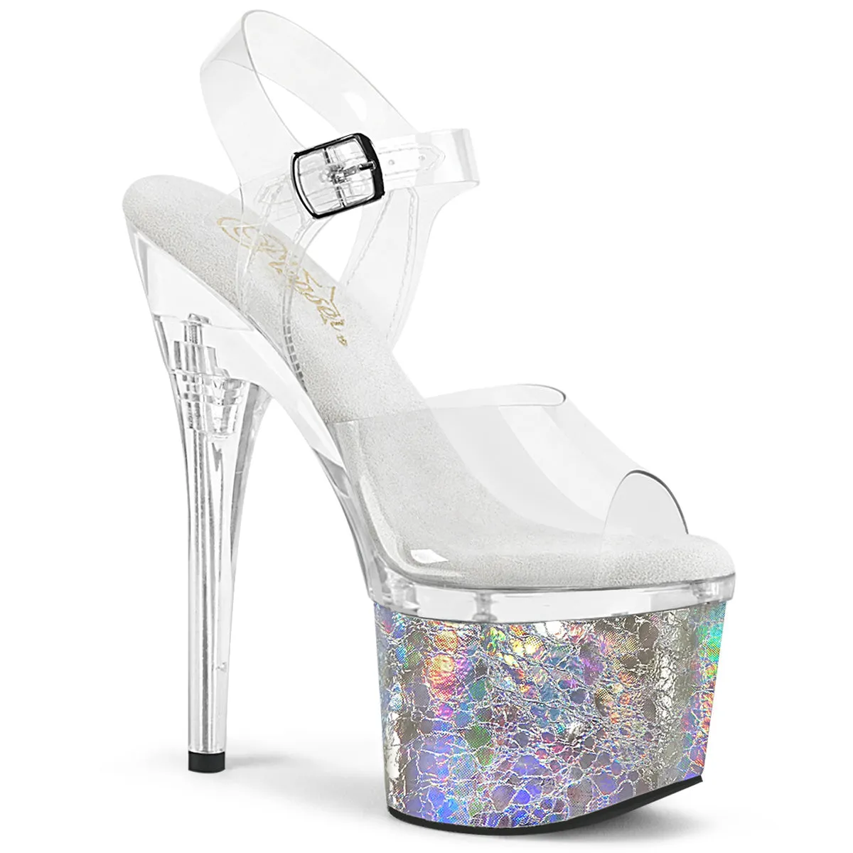 ESTEEM-708CK  Clear/Clear-Silver Holo Crackle