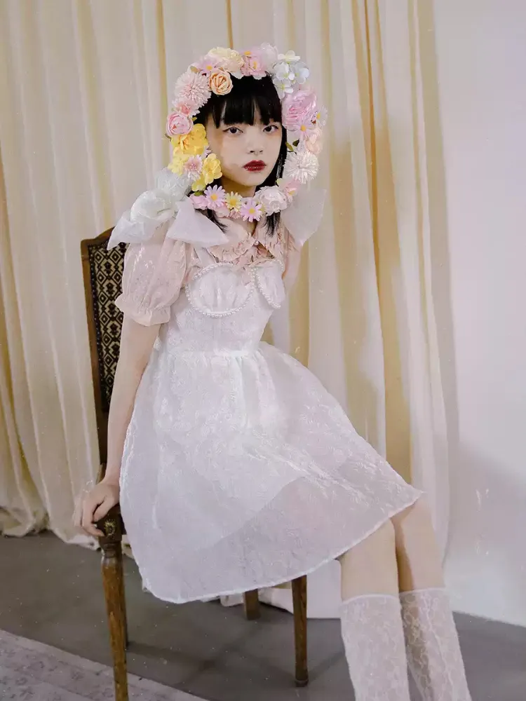 Ethereal Lace Ruffle Blouse