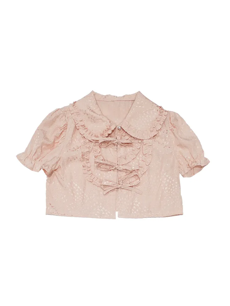 Ethereal Lace Ruffle Blouse