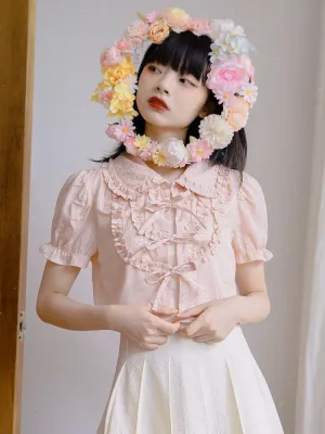 Ethereal Lace Ruffle Blouse