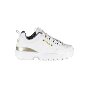Exquisite White Lace-Up Sneakers