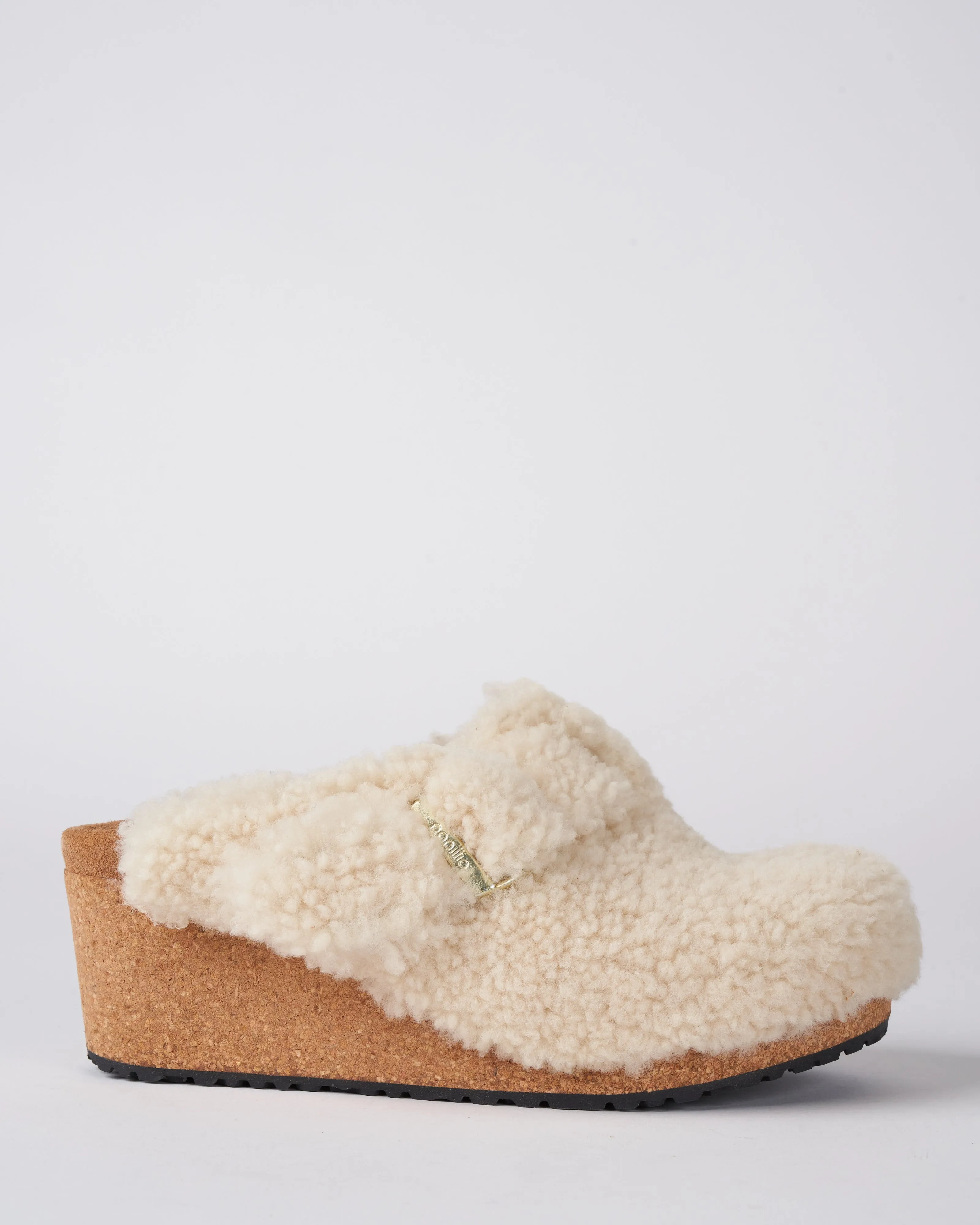 fanny teddy/shearling wedge - eggshell shearling