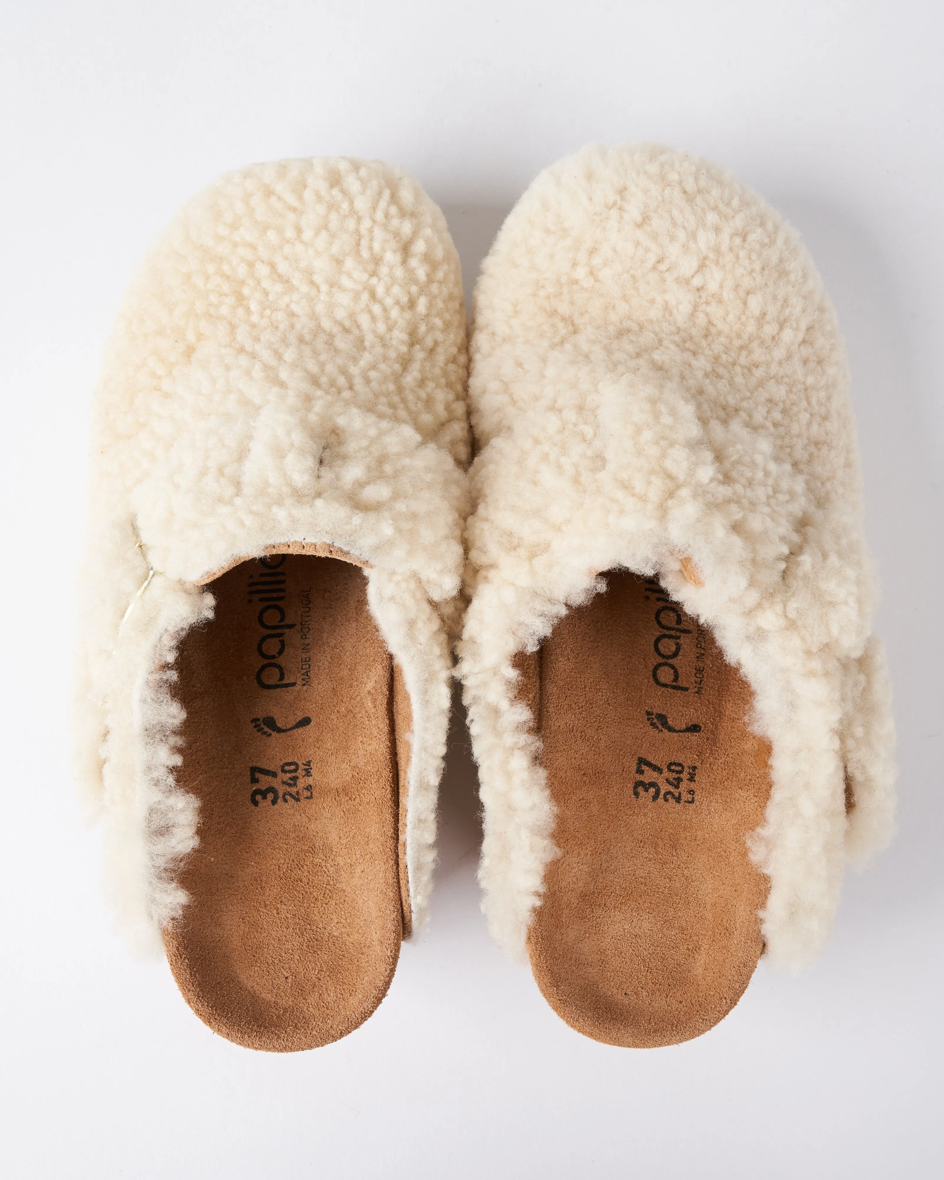 fanny teddy/shearling wedge - eggshell shearling