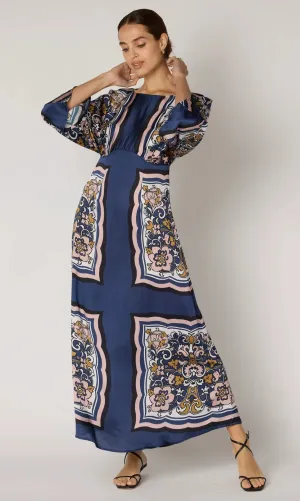 Fawn Ankle Dress Floral Anise