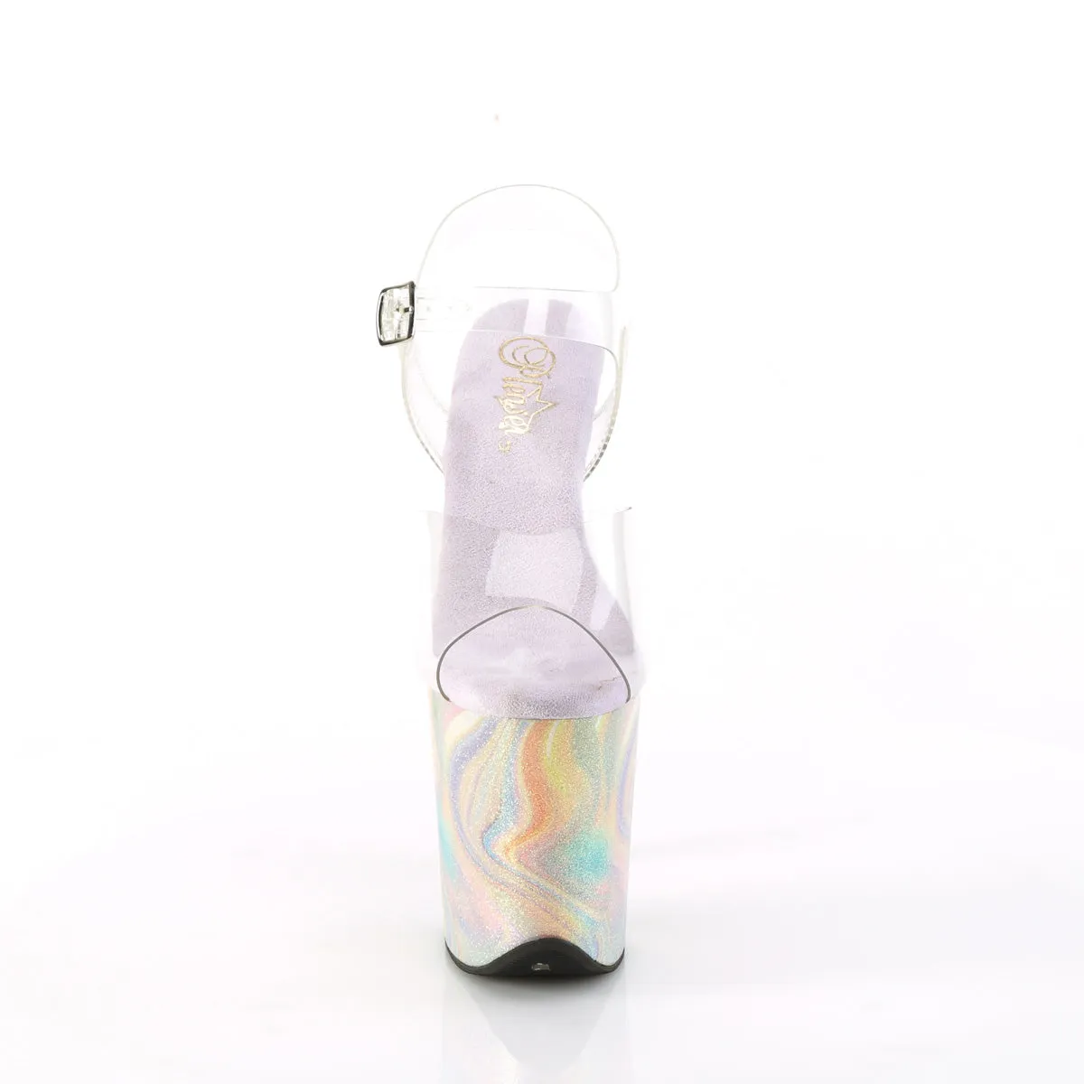 FLAMINGO-808CRF  Clear/Lavender Multi Glitters