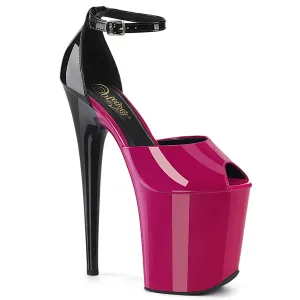 FLAMINGO-868  Fuchsia-Black Patent/Fuchsia-Black
