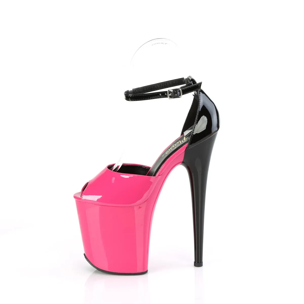 FLAMINGO-868  Fuchsia-Black Patent/Fuchsia-Black