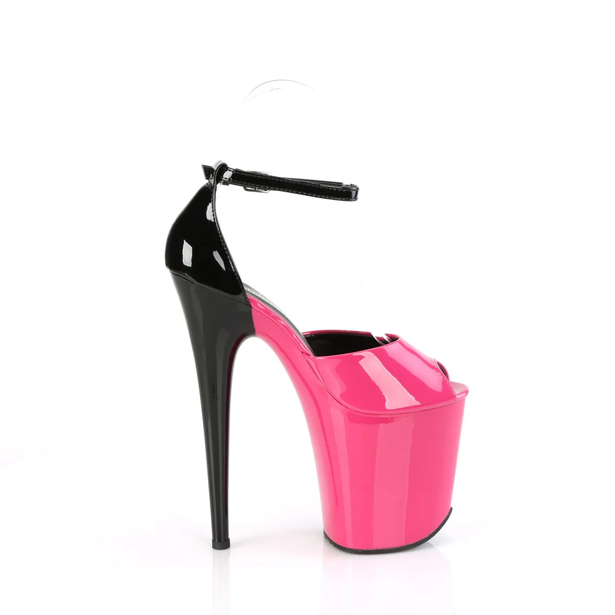 FLAMINGO-868  Fuchsia-Black Patent/Fuchsia-Black
