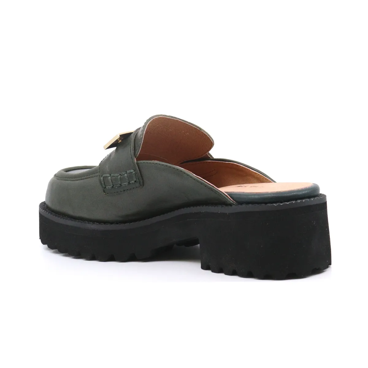 FLAT BUCKLE MULE GREEN
